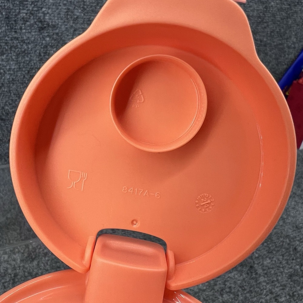 Tupperware 16oz Shaker Cup Orange Coral Flip Top Lid 8415A 8416A 8417A New 2 - Picture 5 of 8